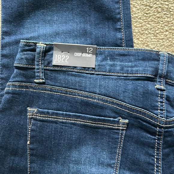 NWOT 1822 DENIM Taylor Vintage Denim Crop Skinny with cuff - Picture 6 of 10